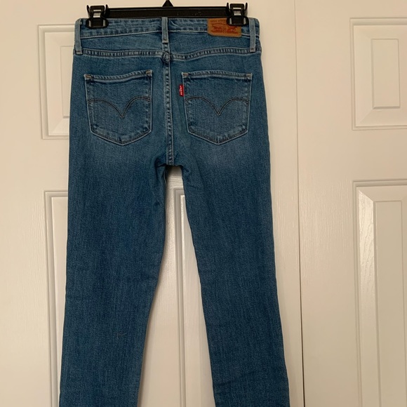 Levi's Distressed 721 High Rise Skinny Jeans Medium Wash 25 - Picture 3 of 3